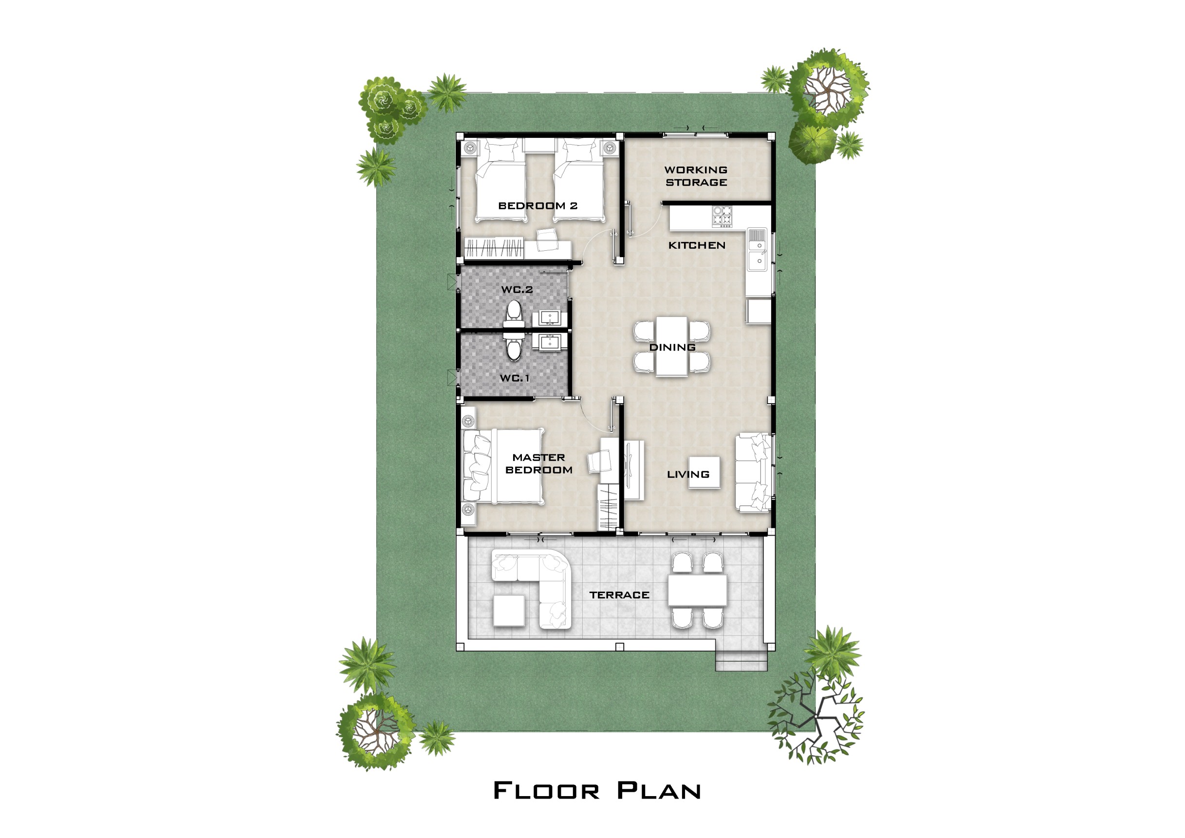 Blue Sky Villas husplan